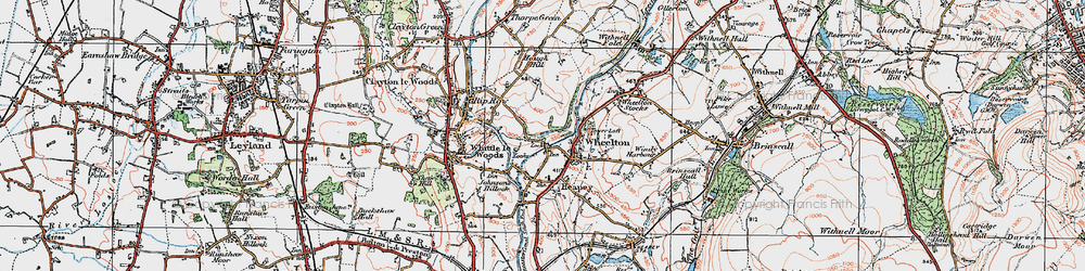 Old map of Lower Copthurst in 1924