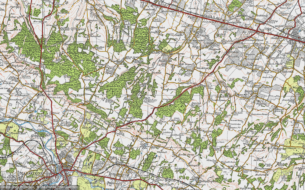 Old Map of Lower Cox Street, 1921 in 1921