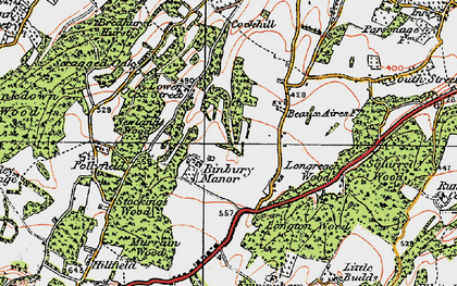 Old map of Lower Cox Street in 1921