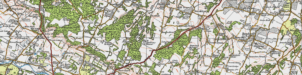 Old map of Lower Cox Street in 1921