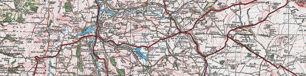 Old map of Lower Crossings in 1923