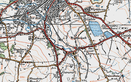 Old map of Lower Darwen in 1924