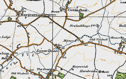 Old map of Lower Dean in 1919