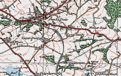 Old map of Lower Denby in 1924
