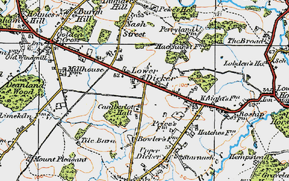 Old map of Lower Dicker in 1920