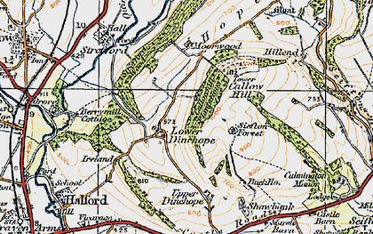 Old map of Lower Dinchope in 1920