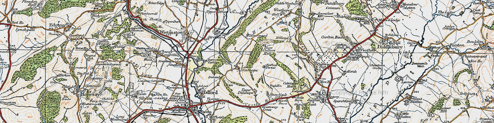 Old map of Lower Dinchope in 1920