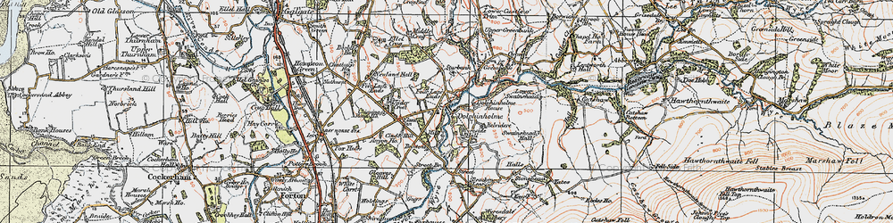 Old map of Lower Dolphinholme in 1924