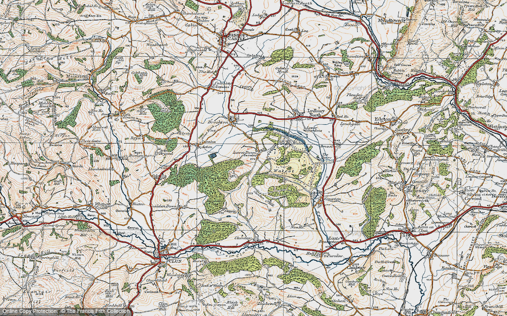 Old Map of Lower Down, 1920 in 1920
