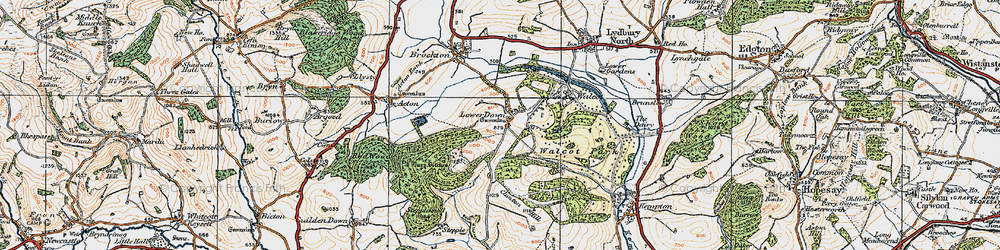 Old map of Lower Down in 1920