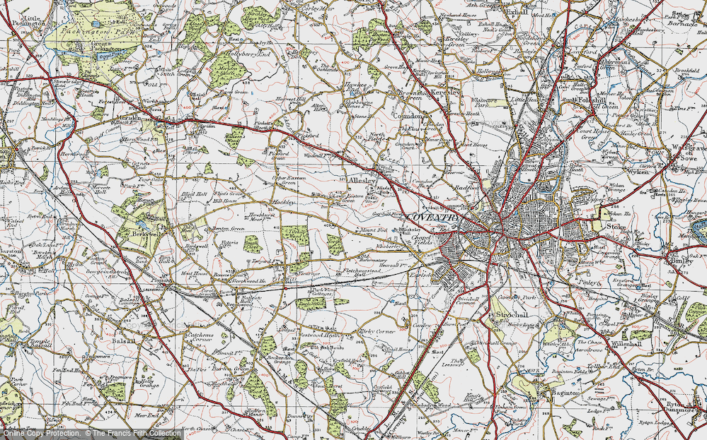 Old Map of Lower Eastern Green, 1920 in 1920
