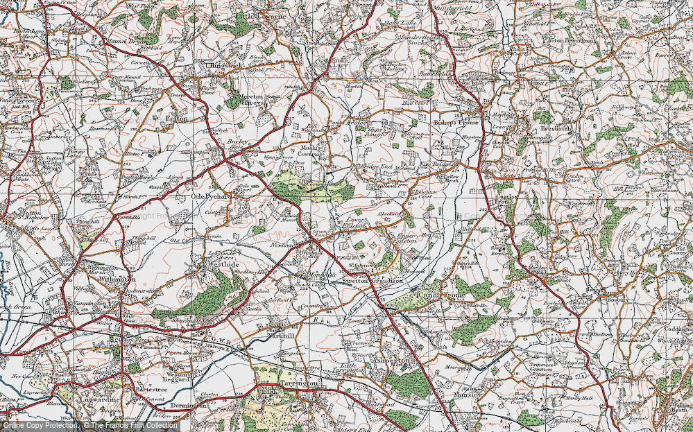 Old Map of Lower Egleton, 1920 in 1920
