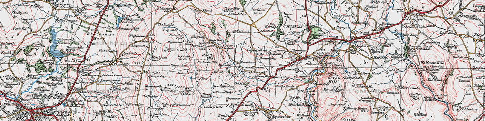Old map of Averhill Side in 1923