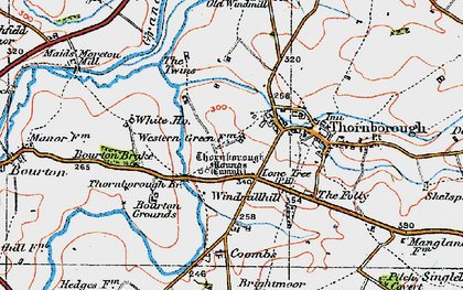 Old map of Bourton Grounds in 1919