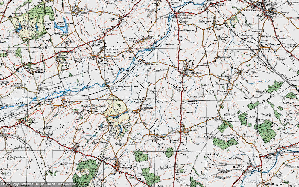 Old Map of Lower End, 1919 in 1919