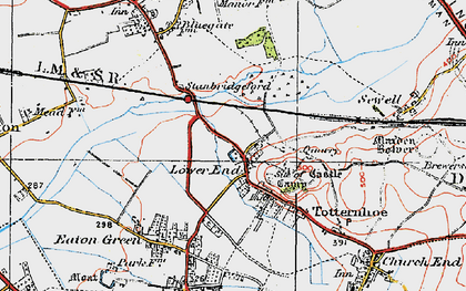 Old map of Lower End in 1920
