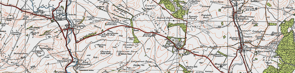 Old map of Baden's Clump in 1919