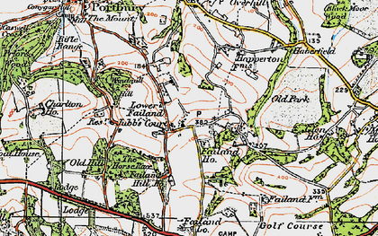 Old map of Lower Failand in 1919
