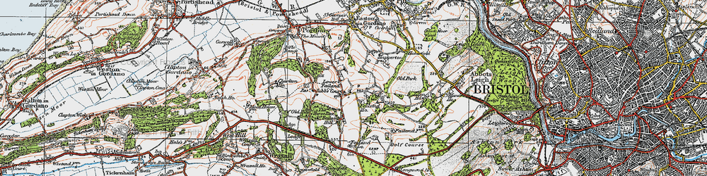 Old map of Lower Failand in 1919