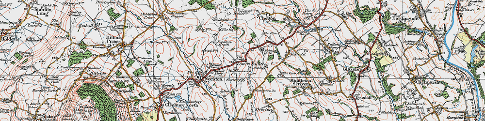 Old map of Winterburn Brook in 1921