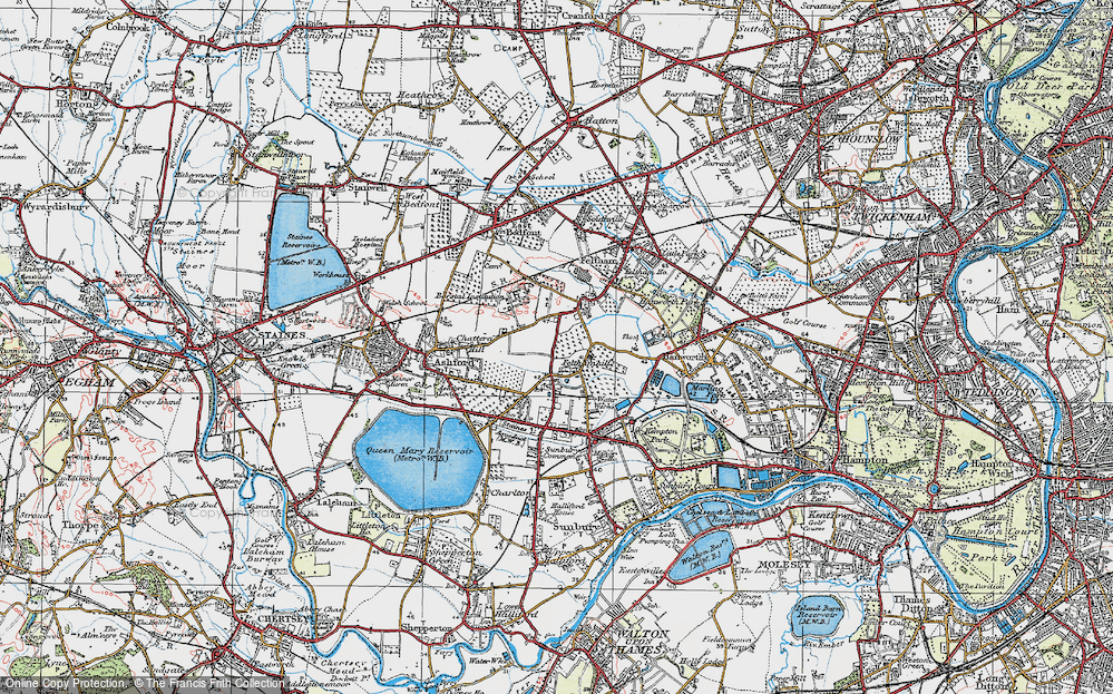 Historic Ordnance Survey Map Of Lower Feltham 1920   Lower Feltham 1920 Pop769084 Large 