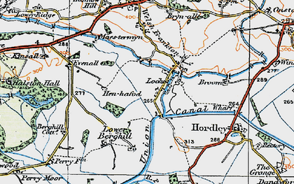 Old map of Berghill in 1921