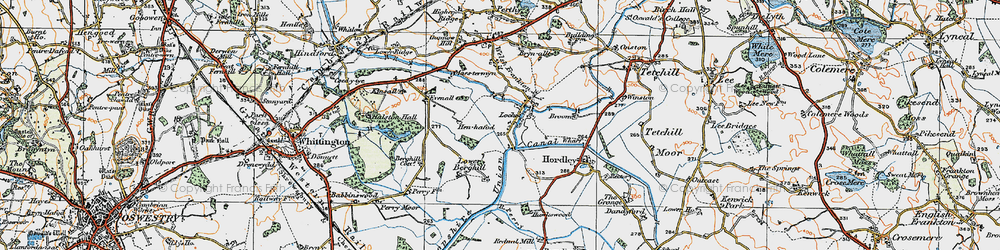 Old map of Lower Frankton in 1921