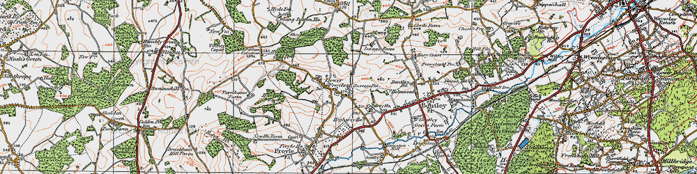 Old map of Lower Froyle in 1919