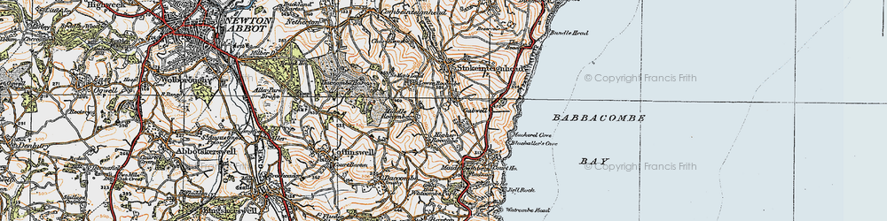 Old map of Lower Gabwell in 1919