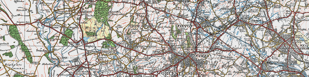 Old map of Lower Gornal in 1921