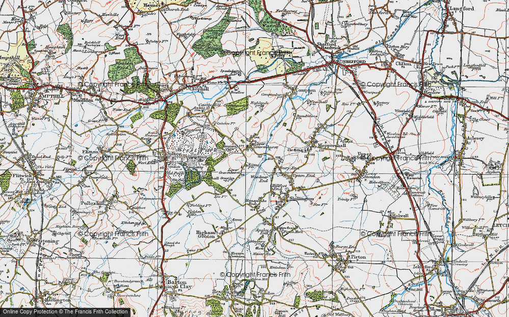 Old Map of Lower Gravenhurst, 1919 in 1919