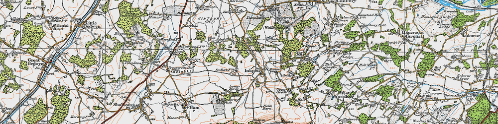Old map of Anville's Copse in 1919