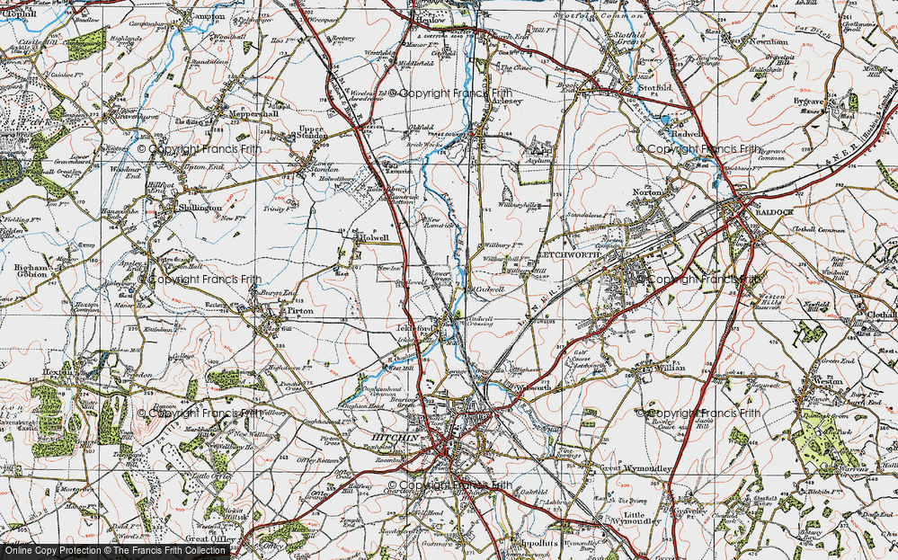 Old Map of Lower Green, 1919 in 1919