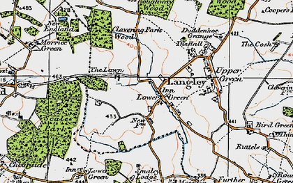 Old map of Lower Green in 1920