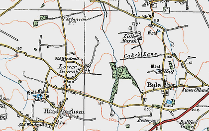 Old map of Lower Green in 1921
