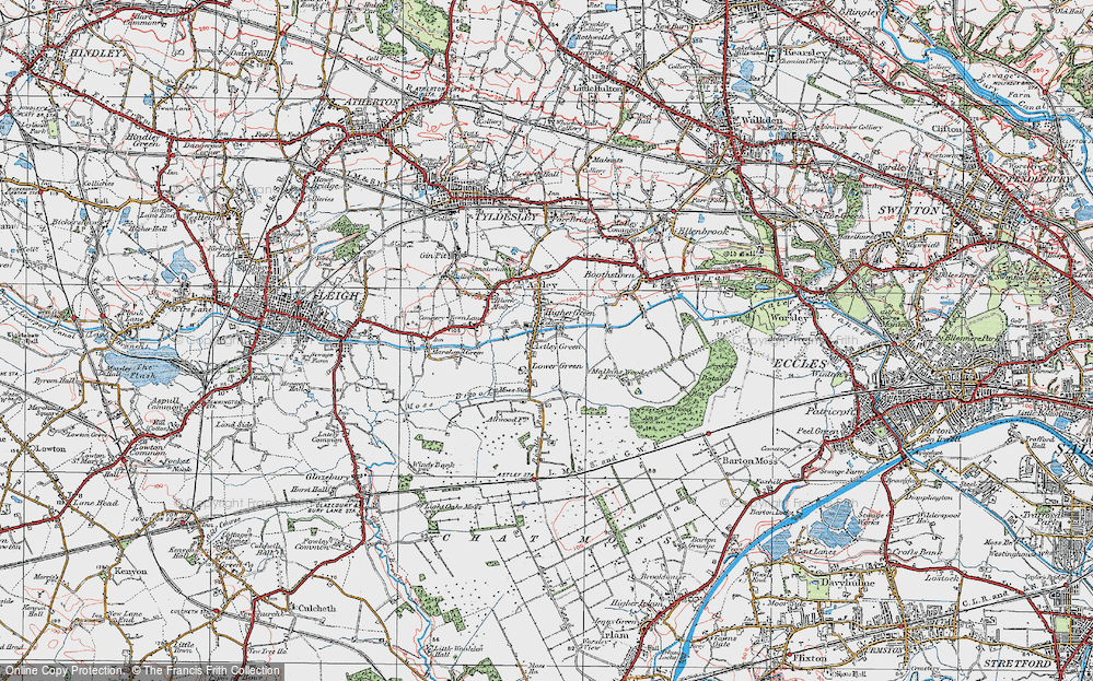 Old Map of Lower Green, 1924 in 1924