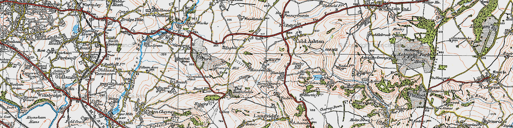 Old map of Lower Hamswell in 1919