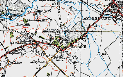 Old map of Lower Hartwell in 1919