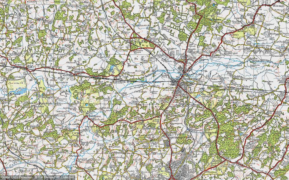 Old Map of Lower Haysden, 1920 in 1920