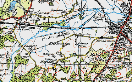 Old map of Lower Haysden in 1920