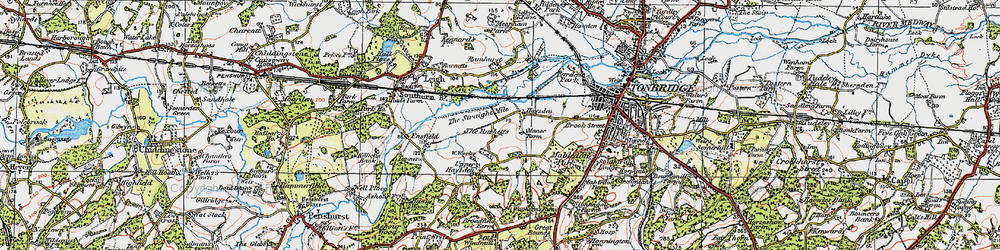 Old map of Lower Haysden in 1920