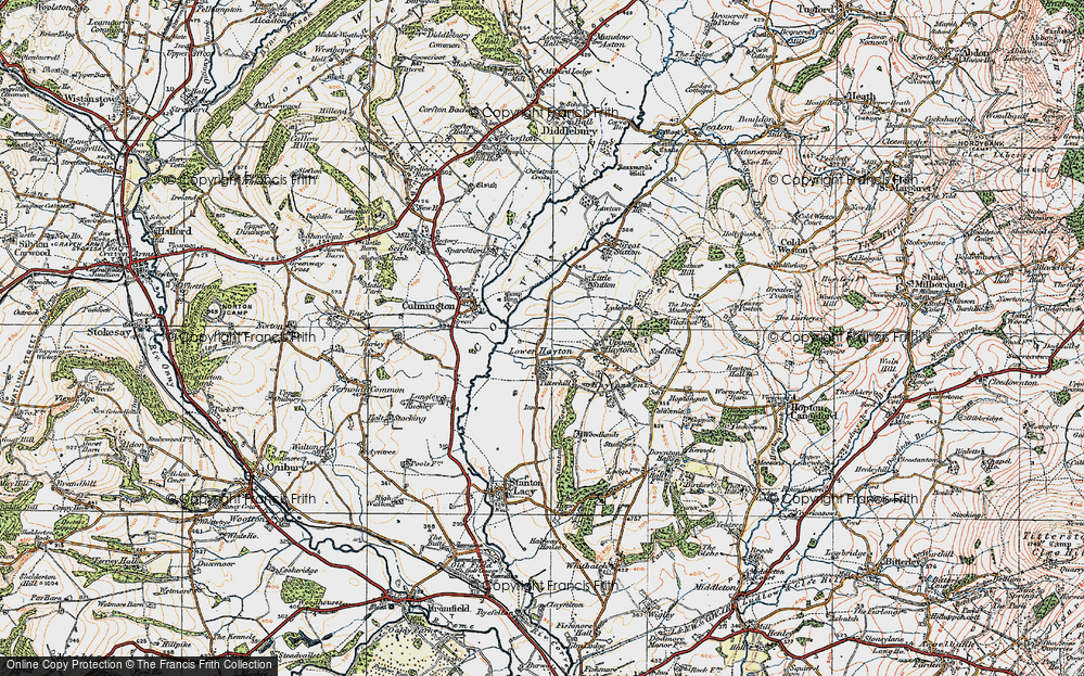 Old Map of Lower Hayton, 1920 in 1920