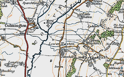 Old map of Lower Hayton in 1920
