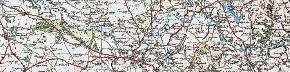 Old map of Lower Heath in 1923