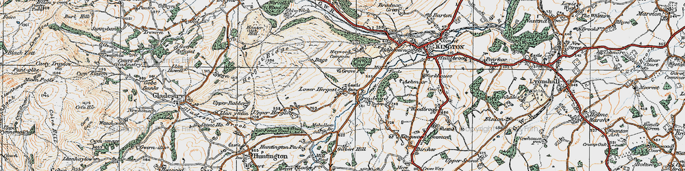 Old map of Bredward in 1920