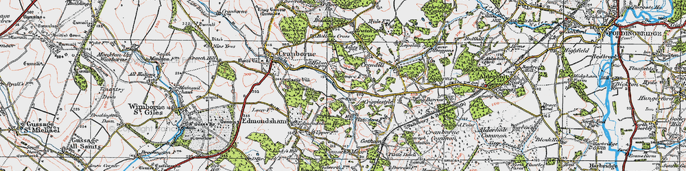 Old map of Lower Holwell in 1919