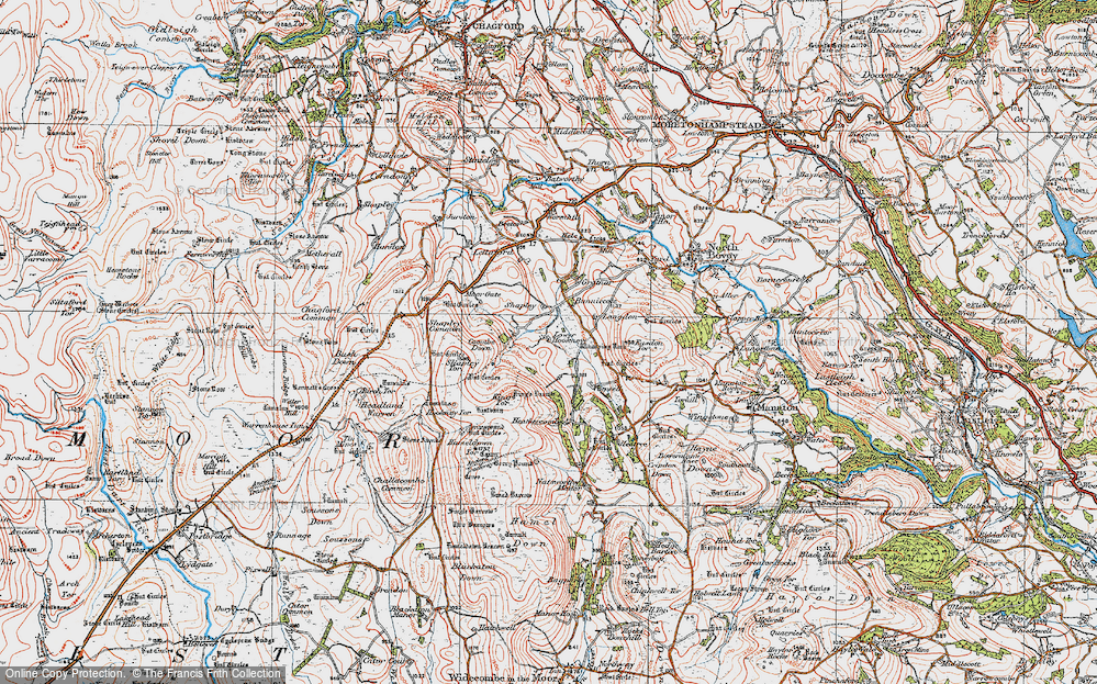 Old Map of Lower Hookner, 1919 in 1919