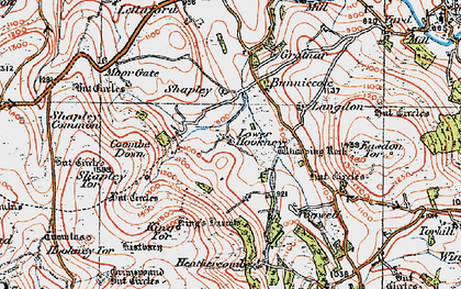 Old map of Lower Hookner in 1919