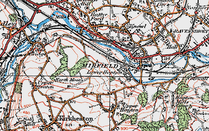 Old map of Lower Hopton in 1925