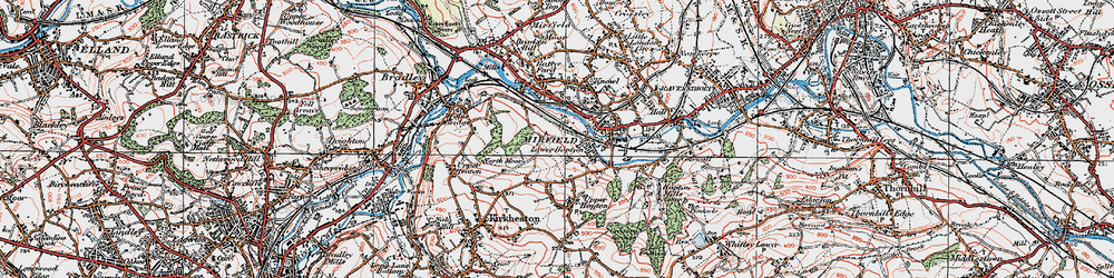 Old map of Lower Hopton in 1925